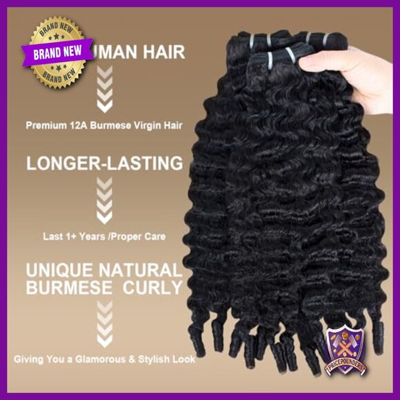 Human Hair Extensions 22-26 Inch Water Wave 3 Bundles 100% Unprocessed main image 5